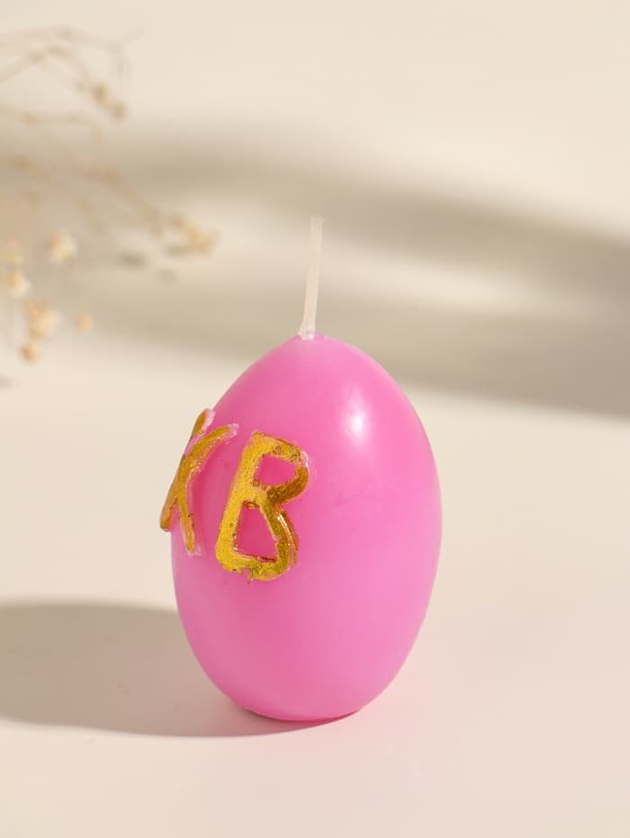 Свеча пасхальная «Яйцо ХВ», 45×45×62 мм, МИКС