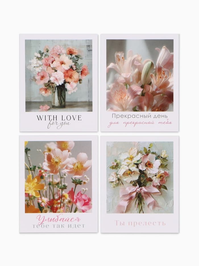 Открытки мини «Красота», набор 35 шт., 8×9.5 см