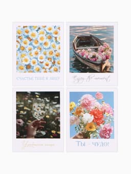 Открытки мини «Красота», набор 35 шт., 8×9.5 см