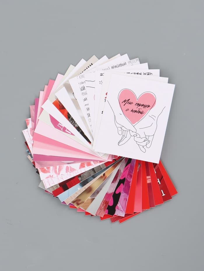 Открытки мини «Любовь», набор 35 шт., 8×9.5 см