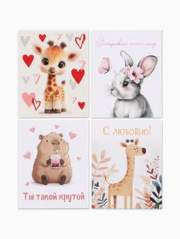 Открытки мини «Малышам», набор 35 шт., 8×9.5 см