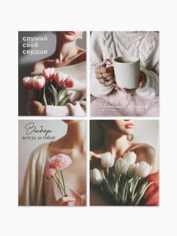 Открытки мини «Стиль», набор 35 шт., 8×9.5 см