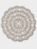 Коврик для раковины Доляна «Ракушки», круглый, d=29 см, прозрачный, серо-коричневый