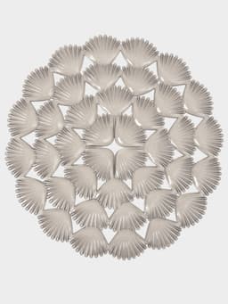 Коврик для раковины Доляна «Ракушки», круглый, d=29 см, прозрачный, серо-коричневый