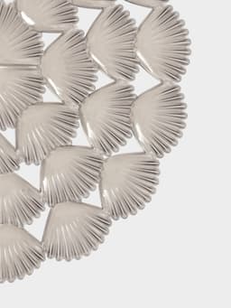 Коврик для раковины Доляна «Ракушки», круглый, d=29 см, прозрачный, серо-коричневый