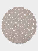 Коврик для раковины Доляна «Галька», круглый, d=29 см, прозрачный, серо-коричневый