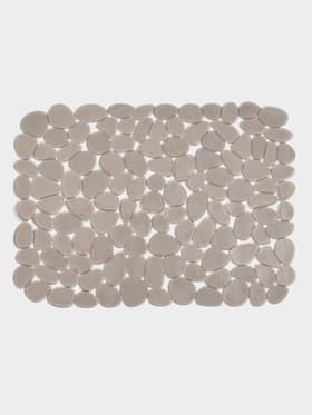 Коврик для раковины Доляна «Галька», 30×40 см, прозрачный, серо-коричневый