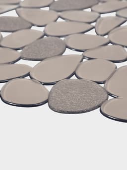 Коврик для раковины Доляна «Галька», 30×40 см, прозрачный, серо-коричневый