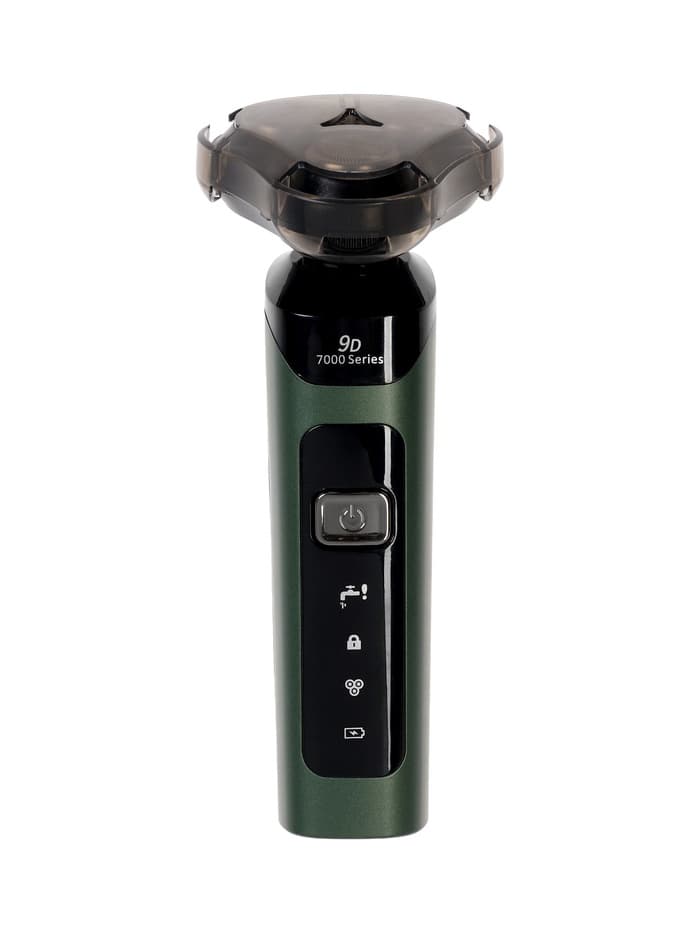 Электробритва LBR-13, роторная, 3 Вт, триммер, 3 головки, сухое бритьё, от АКБ, зелёная