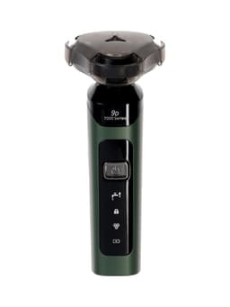 Электробритва LBR-13, роторная, 3 Вт, триммер, 3 головки, сухое бритьё, от АКБ, зелёная