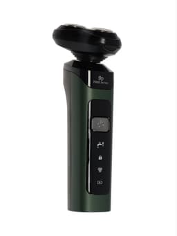 Электробритва LBR-13, роторная, 3 Вт, триммер, 3 головки, сухое бритьё, от АКБ, зелёная