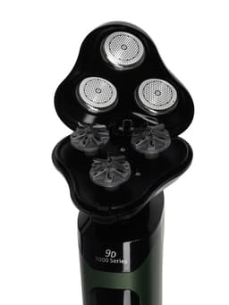 Электробритва LBR-13, роторная, 3 Вт, триммер, 3 головки, сухое бритьё, от АКБ, зелёная