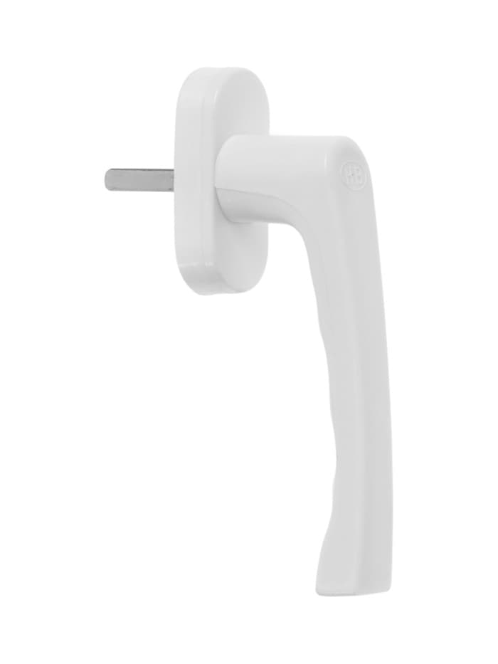 Ручка для окон ПВХ ТУНДРА, пластиковая, 32 мм, белая, набор 2 шт.