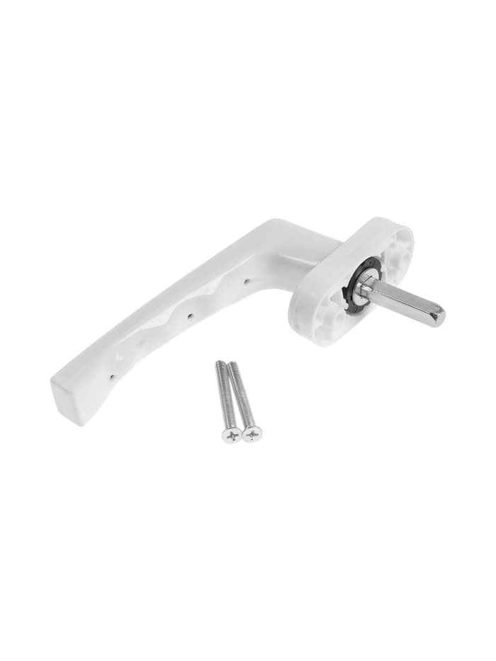 Ручка для окон ПВХ ТУНДРА, пластиковая, 32 мм, белая, набор 2 шт.