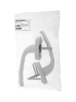 Ручка для окон ПВХ ТУНДРА, алюминий и пластик, 32 мм, белая, набор 2 шт.