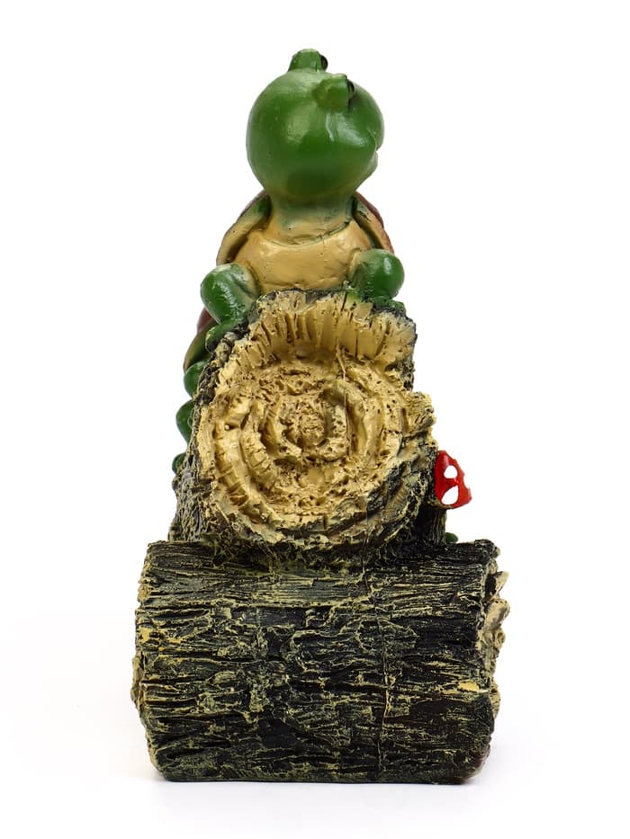 Садовая фигура из полистоуна «Черепашки на бревне», 24×13×25 см