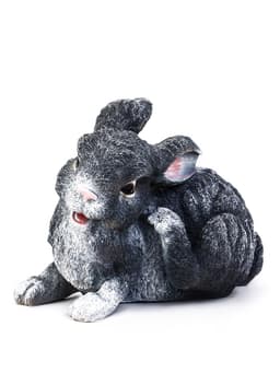 Садовая фигура из полистоуна «Заяц-почесун», 28×14×21 см