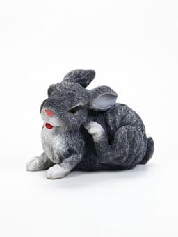 Садовая фигура из полистоуна «Заяц-почесун», 28×14×21 см