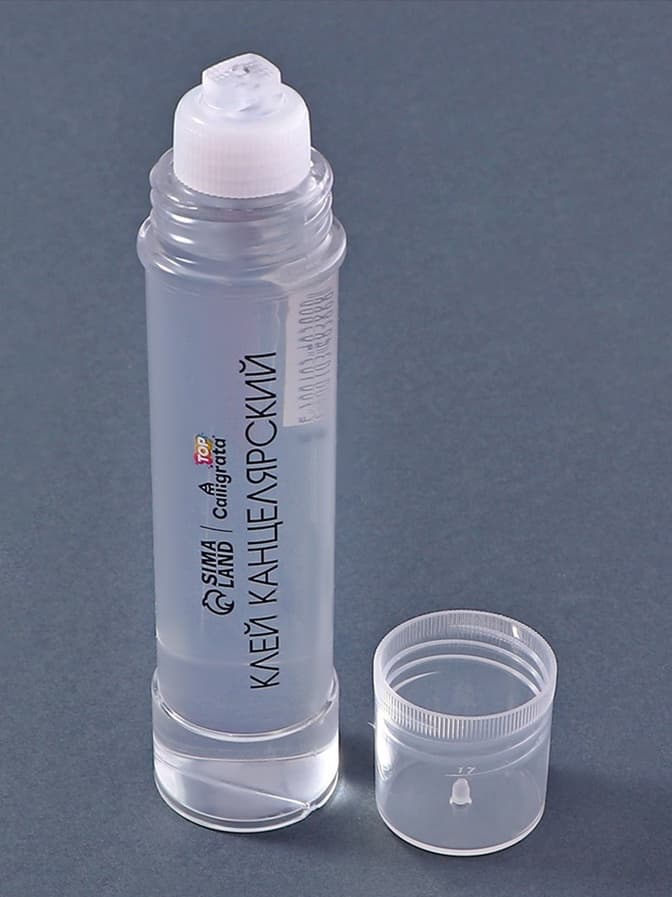 Клей канцелярский, набор, 2 штуки, с силиконовым аппликатором