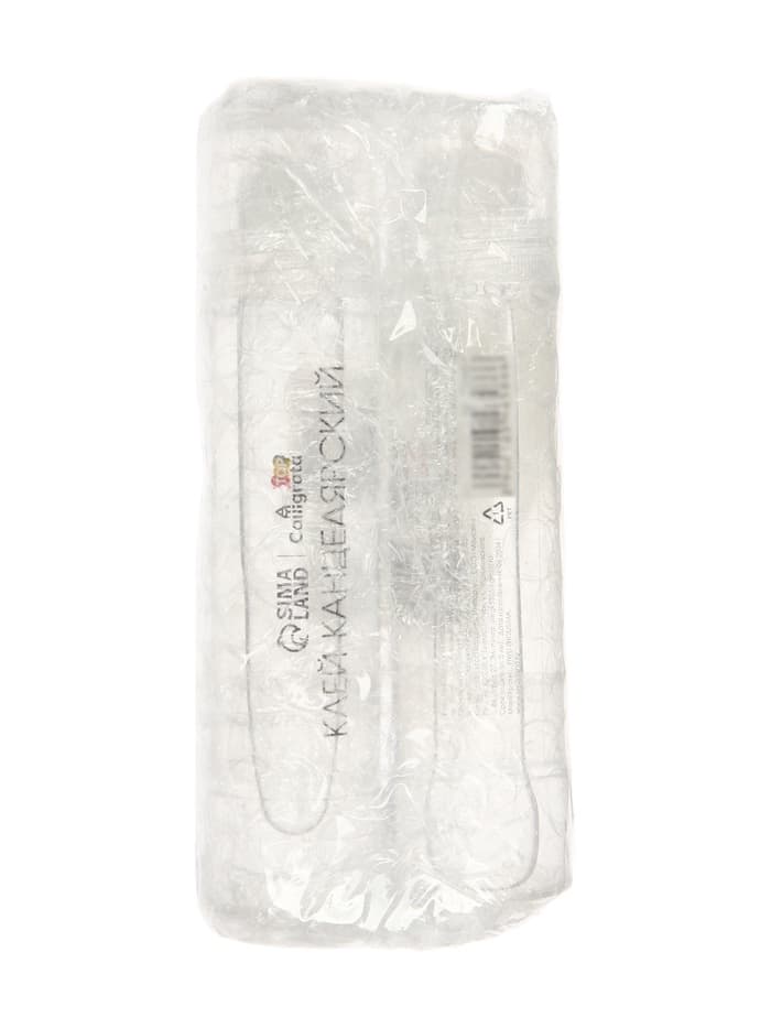 Клей канцелярский, набор, 2 штуки, с силиконовым аппликатором