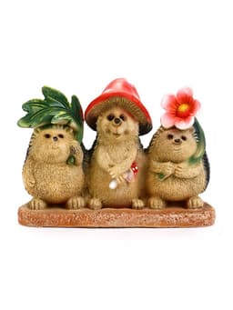 Садовая фигура из полистоуна «Три ежа», 24×10.5×17.5 см