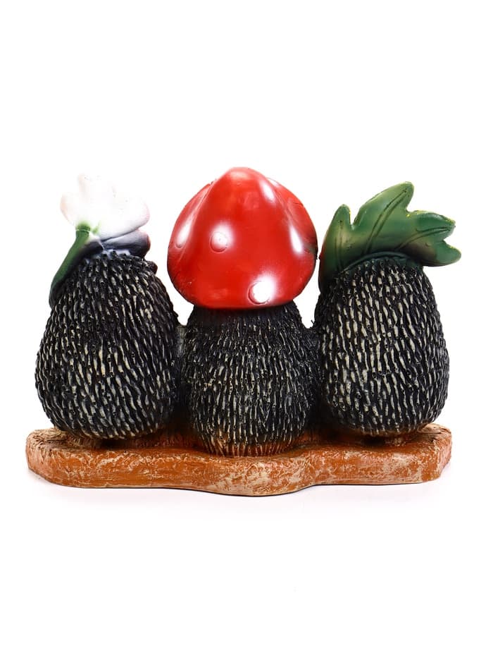 Садовая фигура из полистоуна «Три ежа», 24×10.5×17.5 см