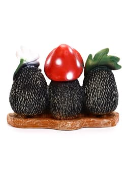 Садовая фигура из полистоуна «Три ежа», 24×10.5×17.5 см