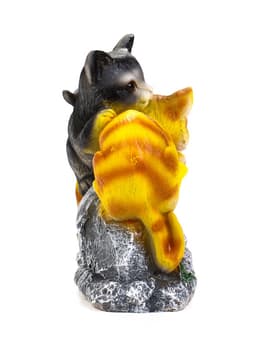 Садовая фигура из полистоуна «Три котёнка с табличкой», 29×11×21.5 см