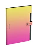 Папка А4 Radiance, 5 отделений, 600 мкм, на кнопке, жёлтый/розовый градиент