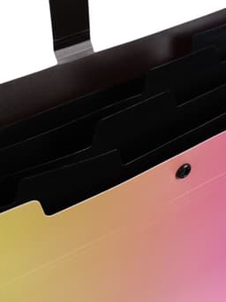 Папка А4 Radiance, 5 отделений, 600 мкм, на кнопке, жёлтый/розовый градиент