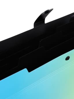 Папка А4 Radiance, 5 отделений, 600 мкм, на кнопке, голубой/зеленый градиент