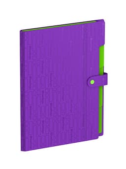 Папка А4 Your Way, 5 отделений, 600 мкм, на кнопке, фиолетовая