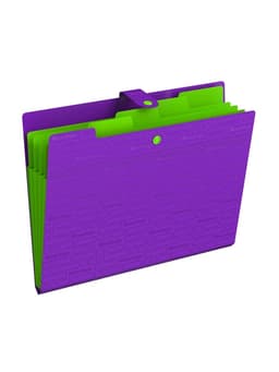 Папка А4 Your Way, 5 отделений, 600 мкм, на кнопке, фиолетовая