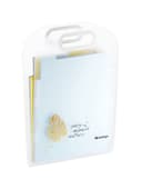 Папка А4 Eco, 6 отделений, 650 мкм, вертикальная, с ручкой, прозрачная, с рисунком