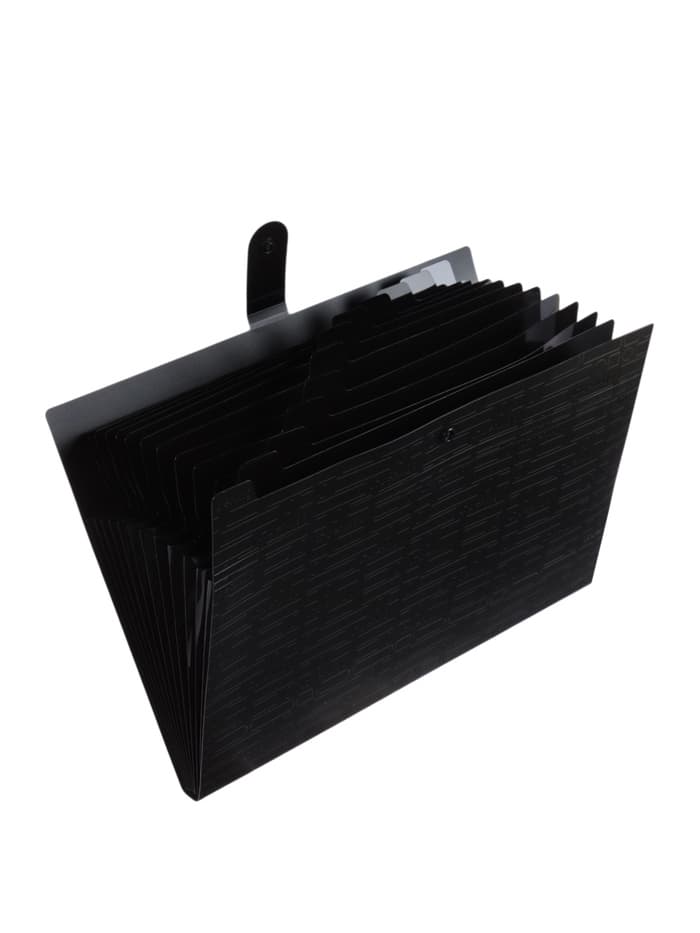 Папка А4 Your Way, 12 отделений, 600 мкм, на кнопке, чёрная