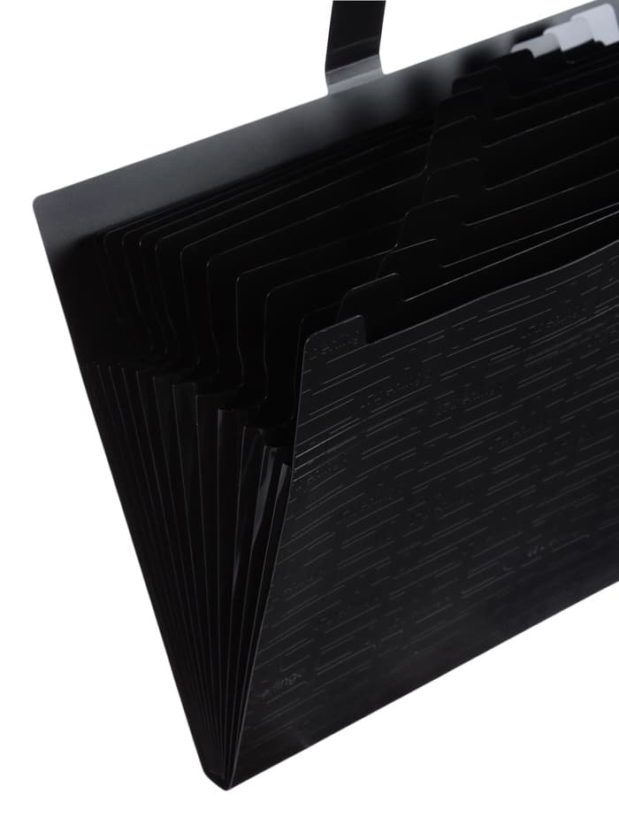 Папка А4 Your Way, 12 отделений, 600 мкм, на кнопке, чёрная