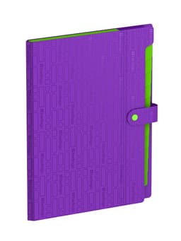 Папка А4 Your Way, 12 отделений, 600 мкм, на кнопке, фиолетовая