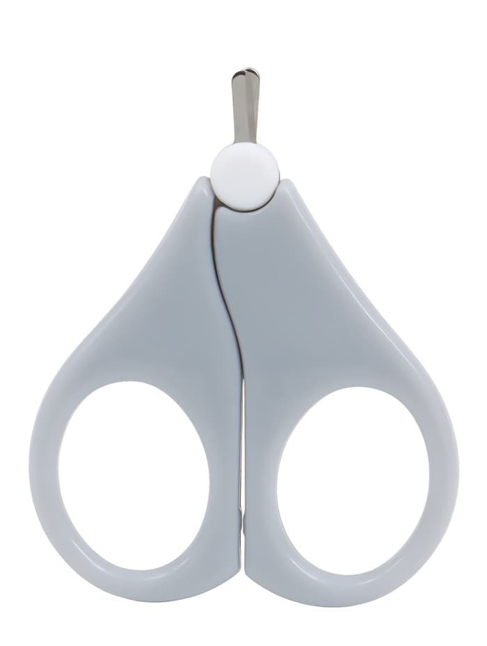 Ножницы маникюрные, детские, с защитным колпачком, серые