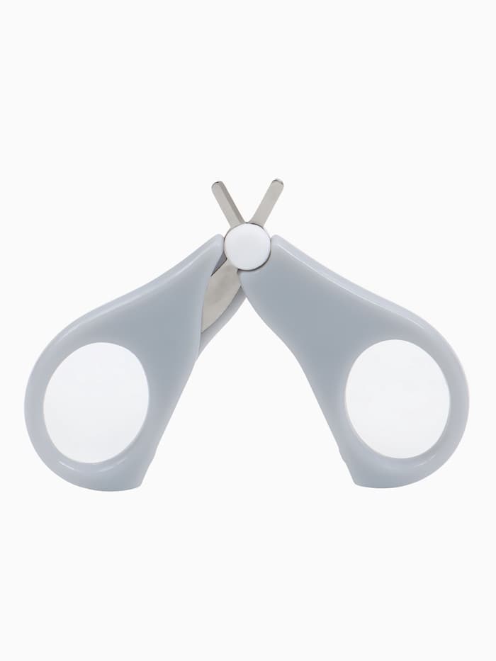 Ножницы маникюрные, детские, с защитным колпачком, серые