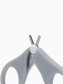 Ножницы маникюрные, детские, с защитным колпачком, серые