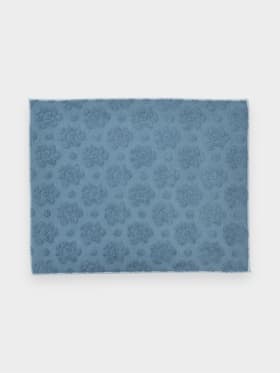 Коврик для сушки посуды «Цветы», 50×38 см, синий