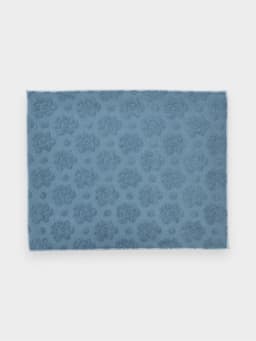 Коврик для сушки посуды «Цветы», 50×38 см, синий