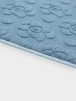 Коврик для сушки посуды «Цветы», 50×38 см, синий