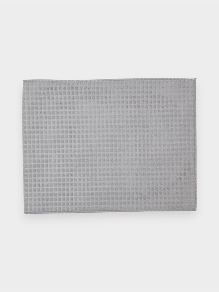 Коврик для сушки посуды «Квадраты», 38×30 см, серый