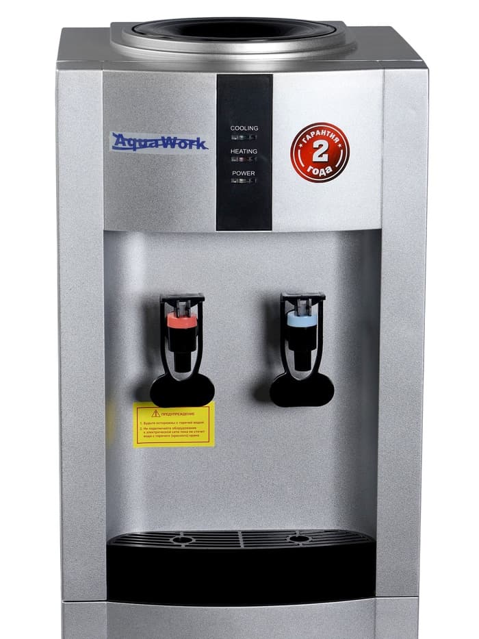 Кулер для воды AquaWork AW 16LDR, 700 Вт, нагрев, охлаждение до 12ºС, 2 крана, серый
