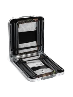 Набор складной мебели: стол, 4 стула, 102×50×44.5/61 см, чёрный, с дубовыми листьями