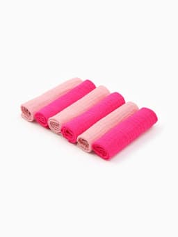 Платки носовые детские «Крошка Я» Bright star, 20×20 см, набор 6 шт., муслин, 100 % хлопок, розовые