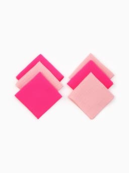 Платки носовые детские «Крошка Я» Bright star, 20×20 см, набор 6 шт., муслин, 100 % хлопок, розовые