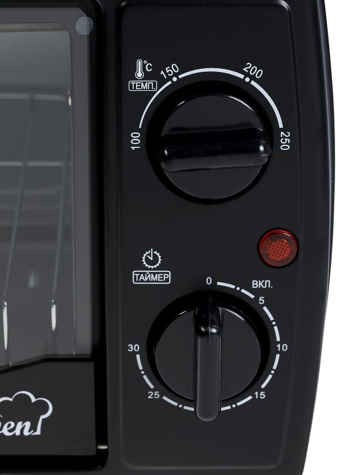 Мини печь Sakura SA-7018B, 1000 Вт, 10 л, 100-250 С, чёрная