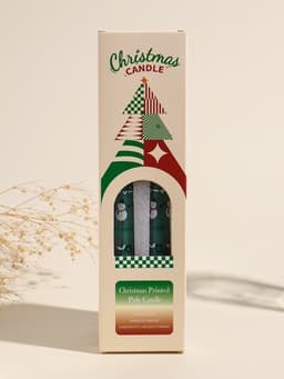 Набор свечей античных, 2.2×25 см, 2 шт. «Новогодние персонажи», зелёные, 8×28×2.3 см